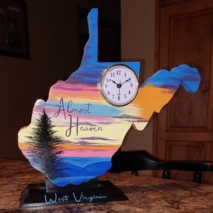 Hand painted WV with clock